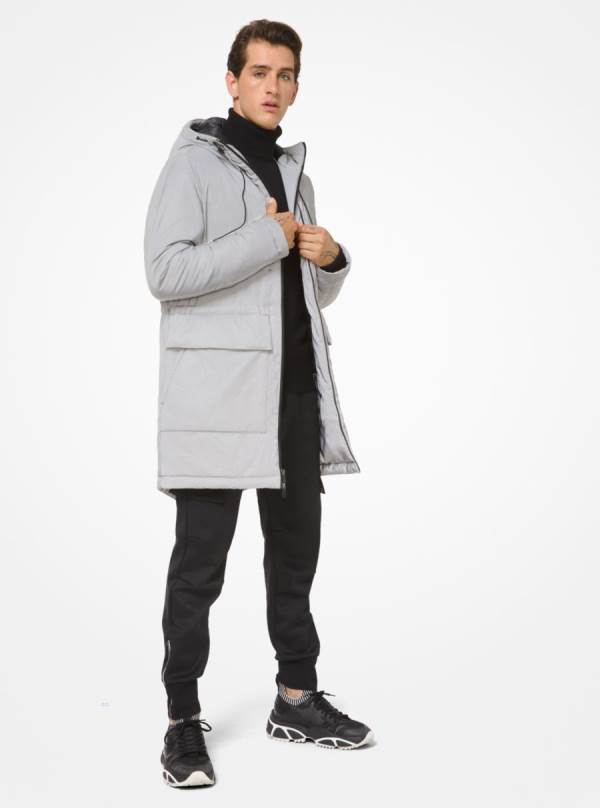Panske Bundy Michael Kors KORS X TECH Reflective Anorak Strieborne - Oblecenie Michael Kors Akcia | IUHVE-8213